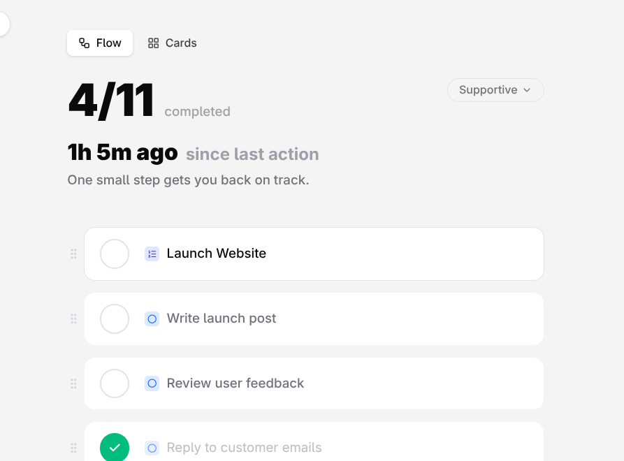 Daily progress bar screenshot